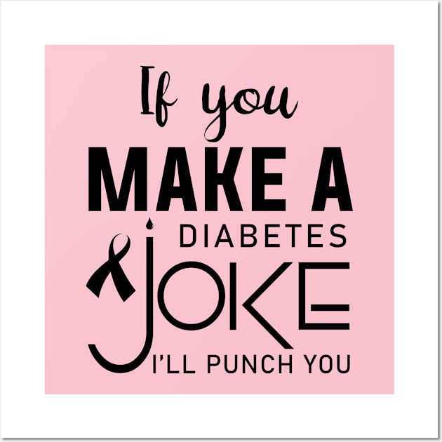 Funny Diabetes Apparel Wall Art by Teesmooth